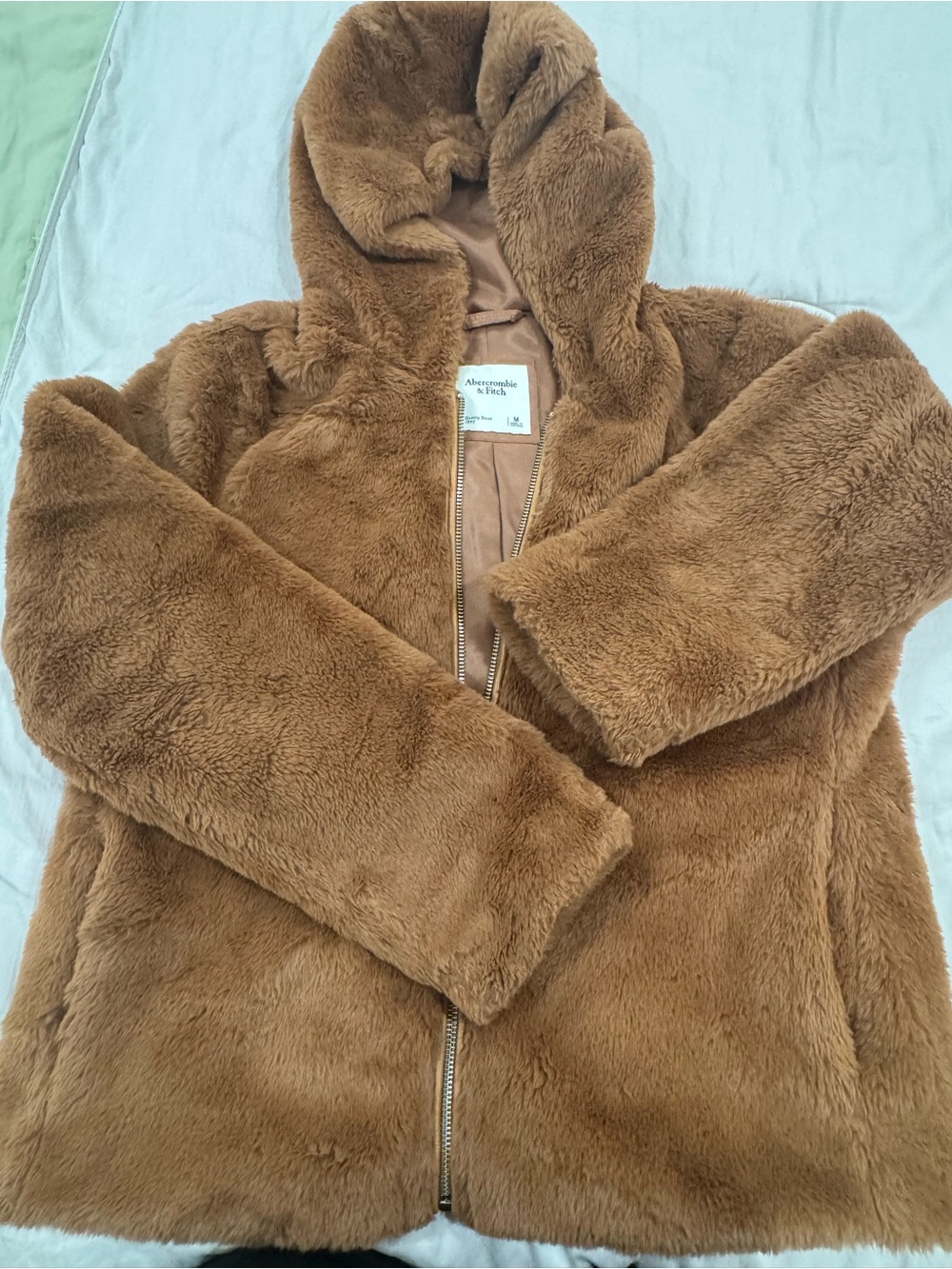 Abercrombie & Fitch Women's Teddy Hooded Coat - Brown